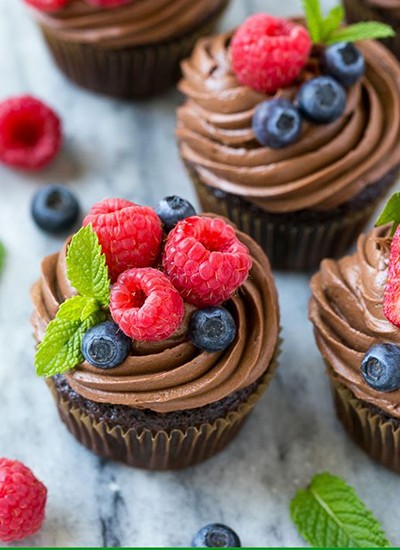 Cupcake frutos rojos